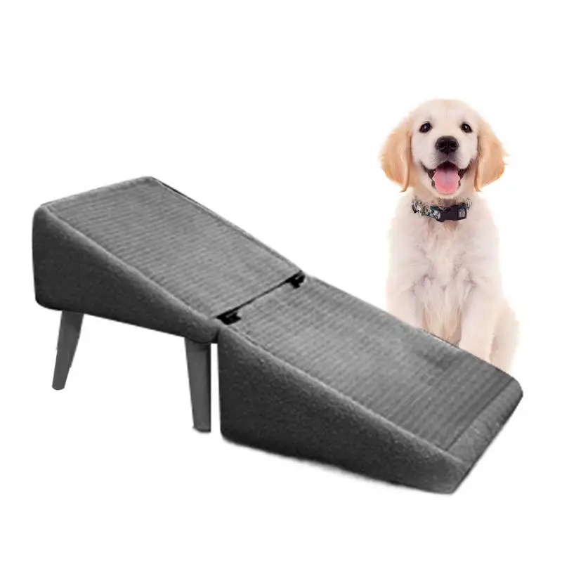

Dog Ramp for Bed Foldable Dog Vehicle Stairs Footrest Stool for Small Breed Animal Multifunctional Non-Slip Cat Vehicle Ramp