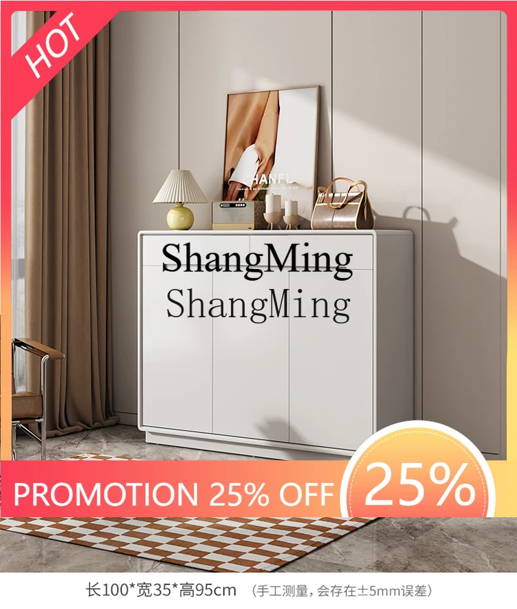 FG good-looking  Cream Wind Home Shoe Cabinet Home Door Corridor Outer Entrance Cabinet Wall Locker