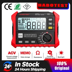 HABOTEST HT5910 Leakage Switch Tester LCD Digital Resistance Meter RCD/Loop Tester 1000 Data Storage Voltmeter Megohmmeter