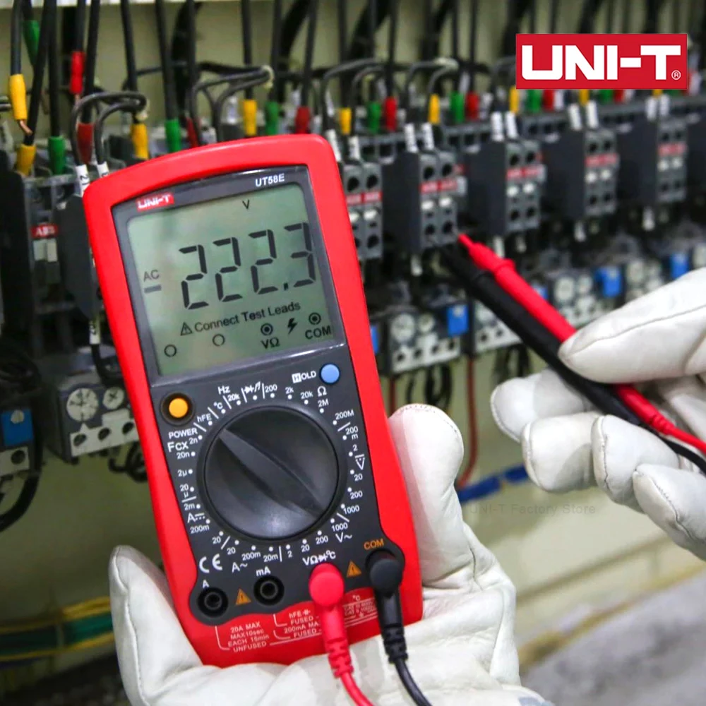 UNI-T مقياس متعدد رقمي UT61E UT58A UT58B UT58C UT58D UT58E UT15B UT17B UT18B ماكس المهنية الفولتميتر مقياس التيار الكهربائي