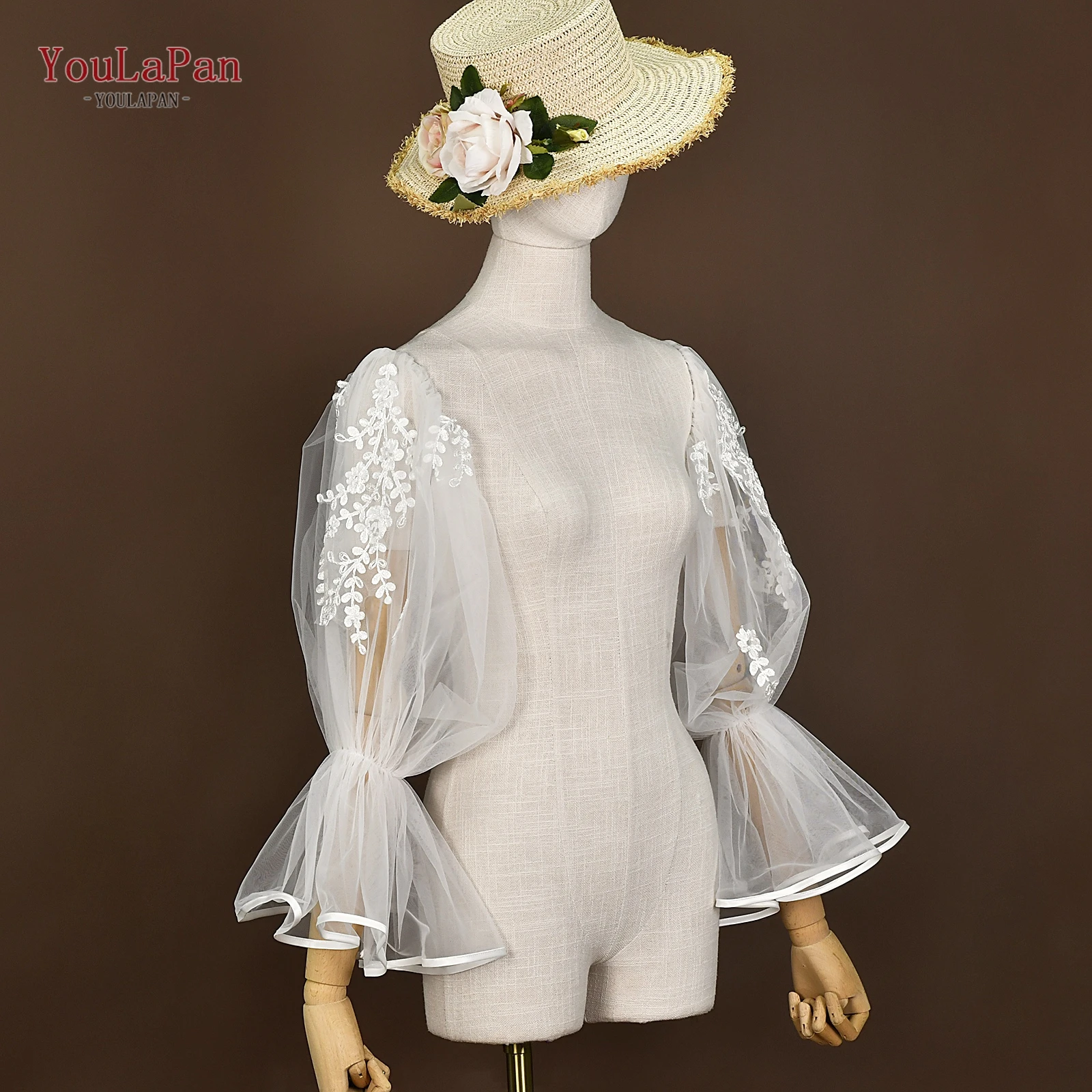 

Свадебные перчатки TOPQUEEN, кружевные перчатки, высококачественные перчатки из тюля с рюшами, реквизит для сценических выступлений, настраиваемые, Mm45