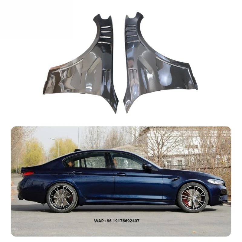 Real Carbon Fiber Side Fenders Modified Automotive Front Bumper Fender Body Kit for 5 Series F90 M5