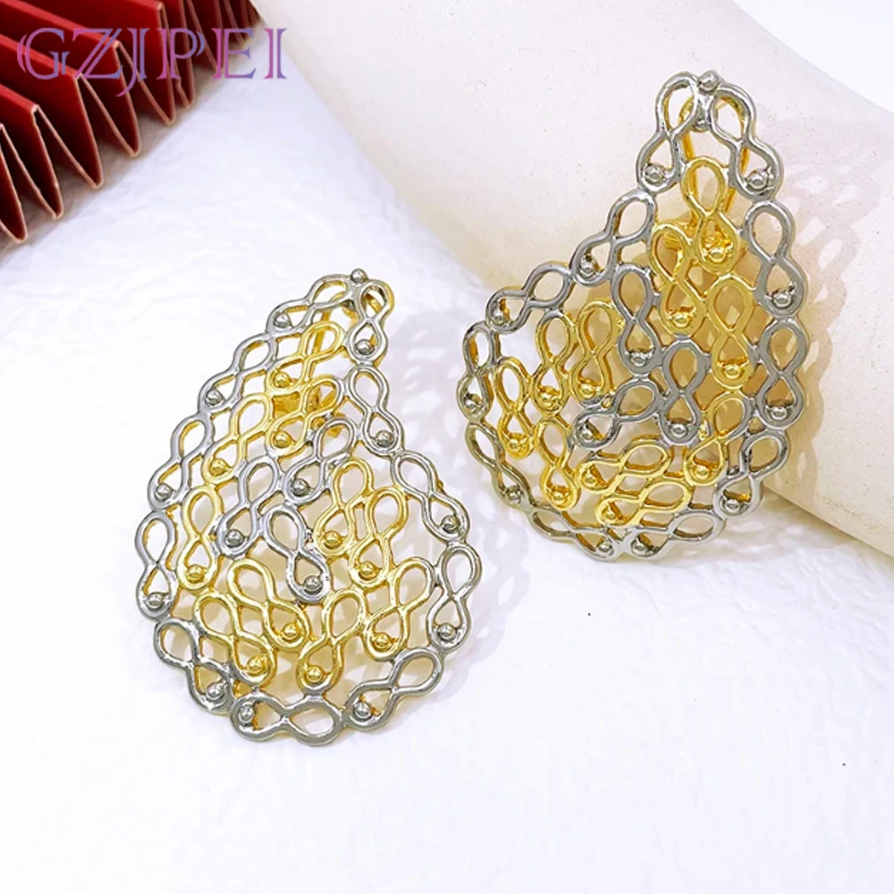 

Women Hoop Earrings 18K Gold Plated Latest Fashion Jewelry Wedding Party Gift Accessories 2023 Trending