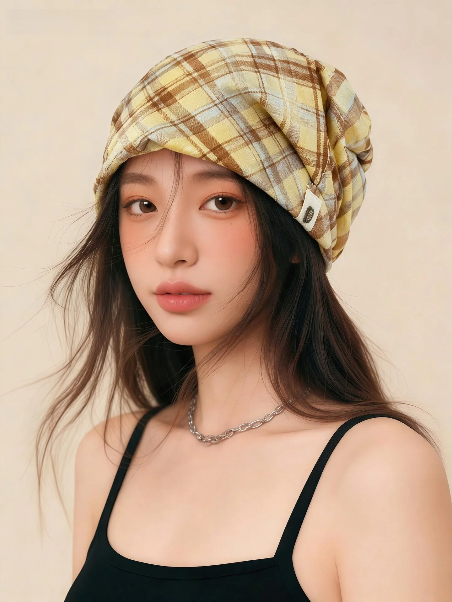 chapeau-seau-a-carreaux-vintage-pour-femme-ideal-pour-l'ete-fin-respirant-amincissant-le-visage-polyvalent-chapeau-foulard-couvre-chef-tendance