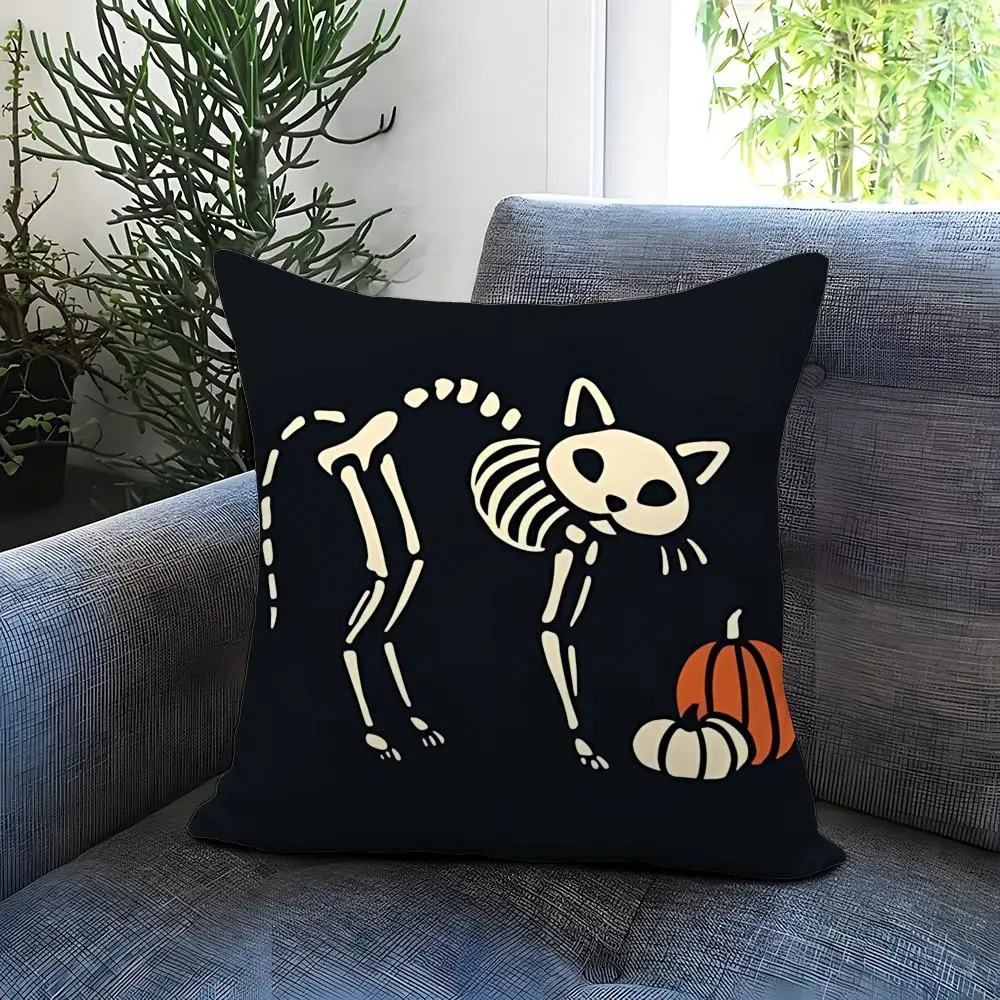 Holiday Halloween Cushion Cover Comfortable Reversible Pillow Cover Ideal for Car Sofa Bedroom & Beyond