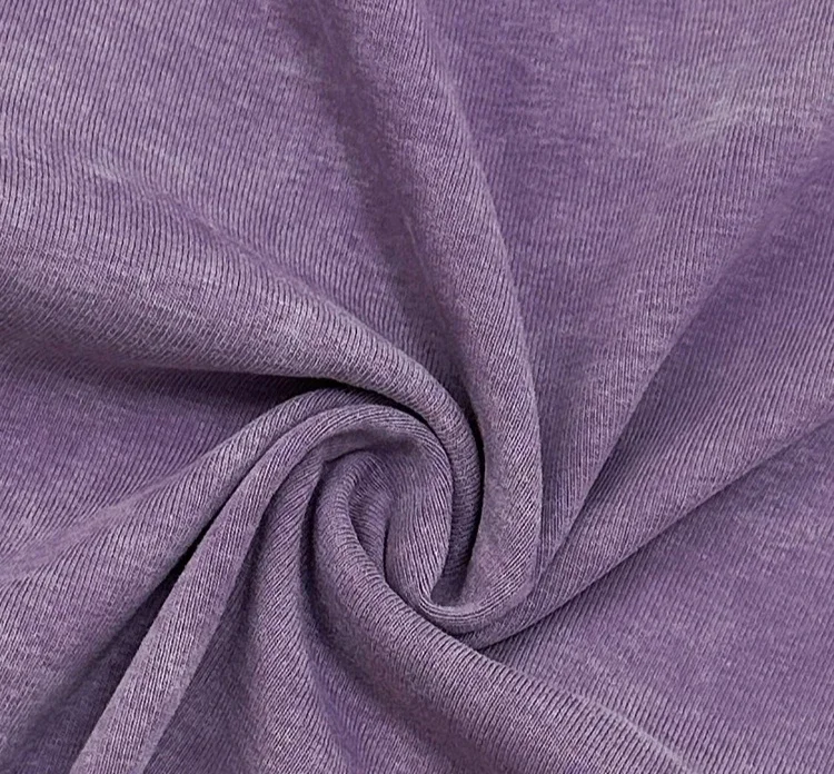 Tie-Dye Schulternaht Slim Fit Gerafftes Langarm-T-Shirt 2026 Herbst Winter Damen Oberteile Lila Geripptes Rundhals-T-Shirt – Detail 2