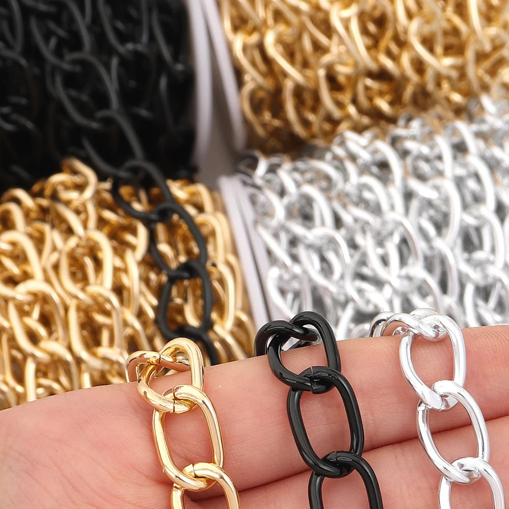 

5Yards Aluminium Chain Curb Twisted Chain Links For DIY Handmade Necklaces Bracelets Jewelry Making Accessories Multi Color