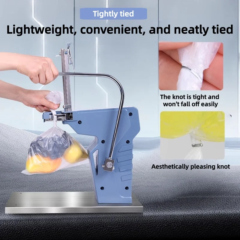 Hand Press U Aluminum Nail Bag Clipping Machine Portable Plastic Pouch Sealing Tying Machine For Fruit Vegetable Packing