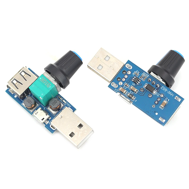 DC4-12V USB Silent Fan Speed Regulator, Multi-speed Air Volume Controller for Office Bedside Mini Cooling Fan