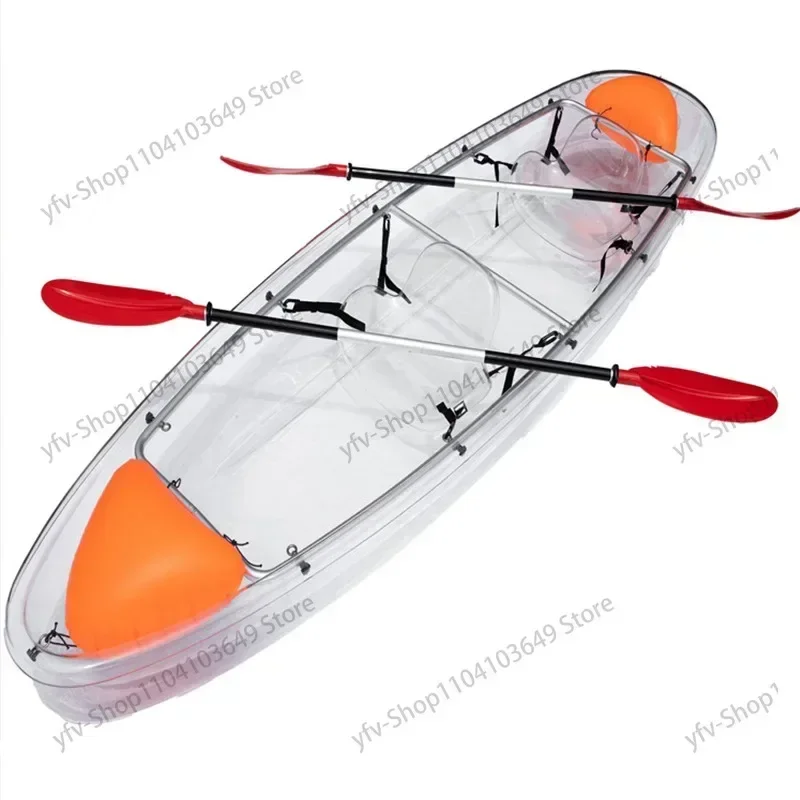 Lakes Rivers Portable Kayaks Tourist PC Clear Acrylic Glass Bottom Canoa Crystal Transparent Plastic Canoe Polycarbonate Boa