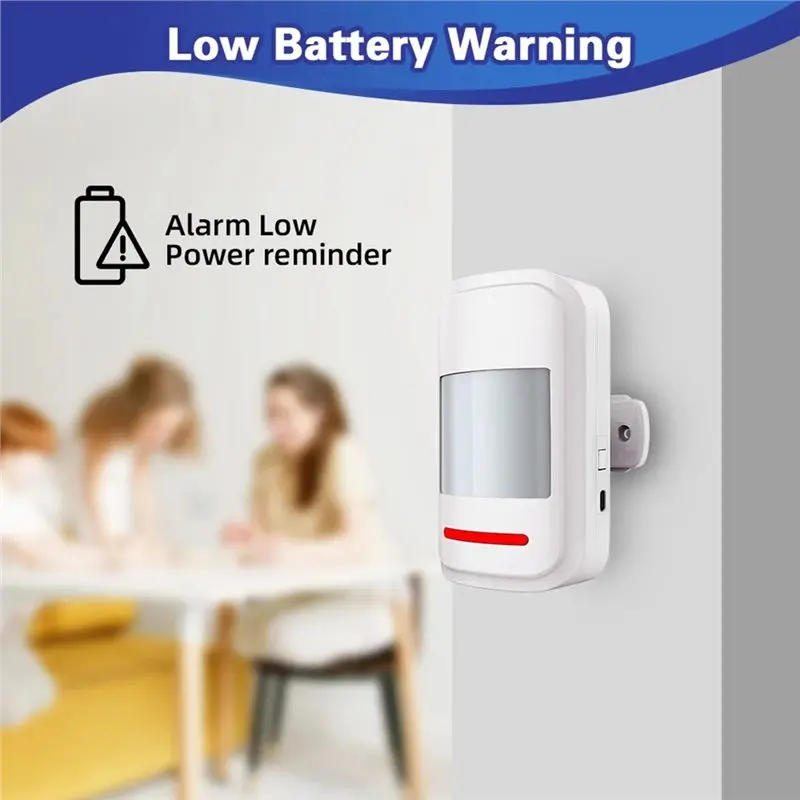 【SUPER-CENA!】Czujnik ruchu na podczerwień PIR Alarm ruchu ludzkiego Alarm powitalny Bezpieczeństwo 2 tryby 120dB 433MHz Pilot zdalnego sterowania