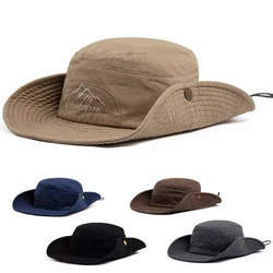 CNTANG Summer Outdoor Bucket Hat Men Cotton Jungle Fishing Hat  Hiking Travel Panama Cap Beach Sun Protector Caps For Men's