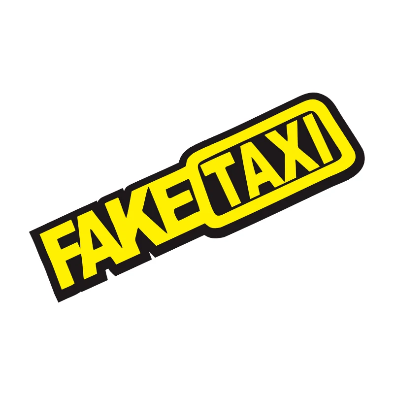 G003 20x5.6CM Śmieszne FAŁSZYWNE TAKSI Samochodowe Auto Naklejka Emblemat Samoprzylepny Winyl Uniwersalny Do BMW Ford Toyota VW Honda Kia