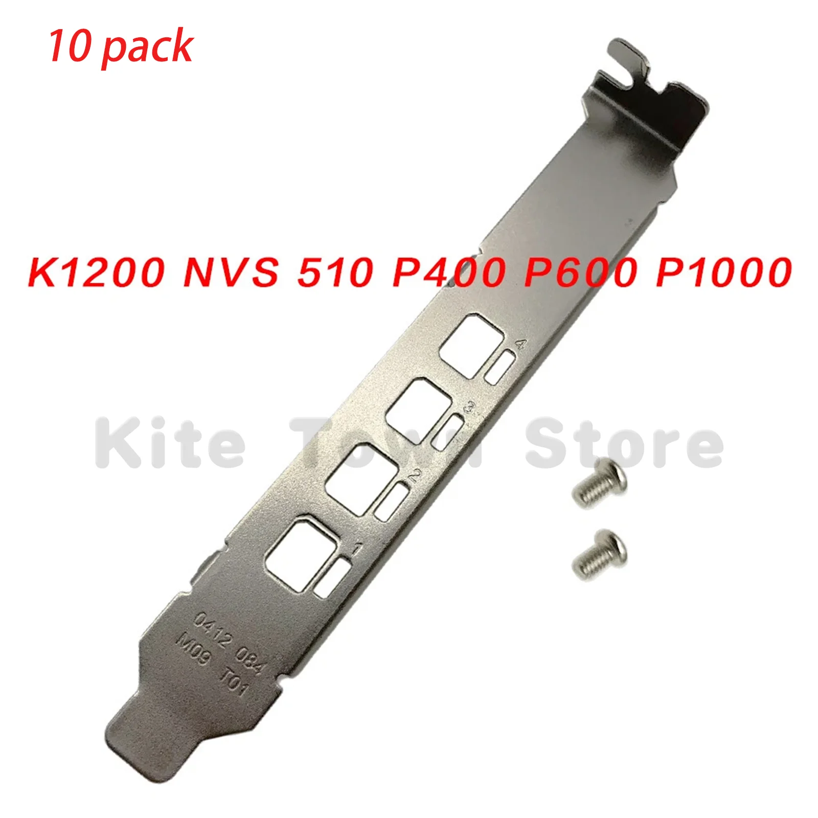 Pacote com 10 Suportes Novos de Altura Total para NVIDIA Quadro K1200 NVS 510 P400 P600 P1000