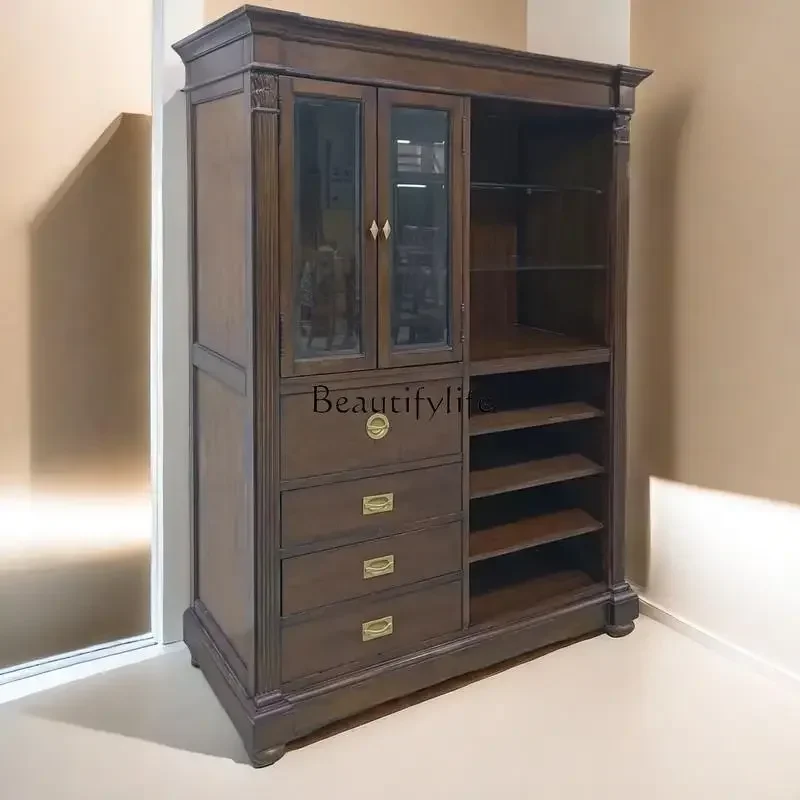 

3American Classical Solid Wood Bookcase Boxwood + Shadow Black Walnut Veneer + Touch Quartz