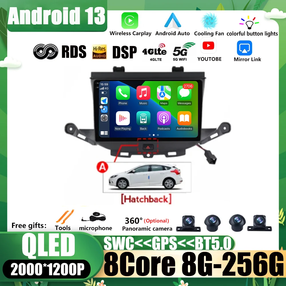 

Android 13 For Opel ASTRA K 2016 - 2020 For Buick VERANO Wireless Carplay 9" Car Radio 4G Navigation GPS Video Player Multimedia