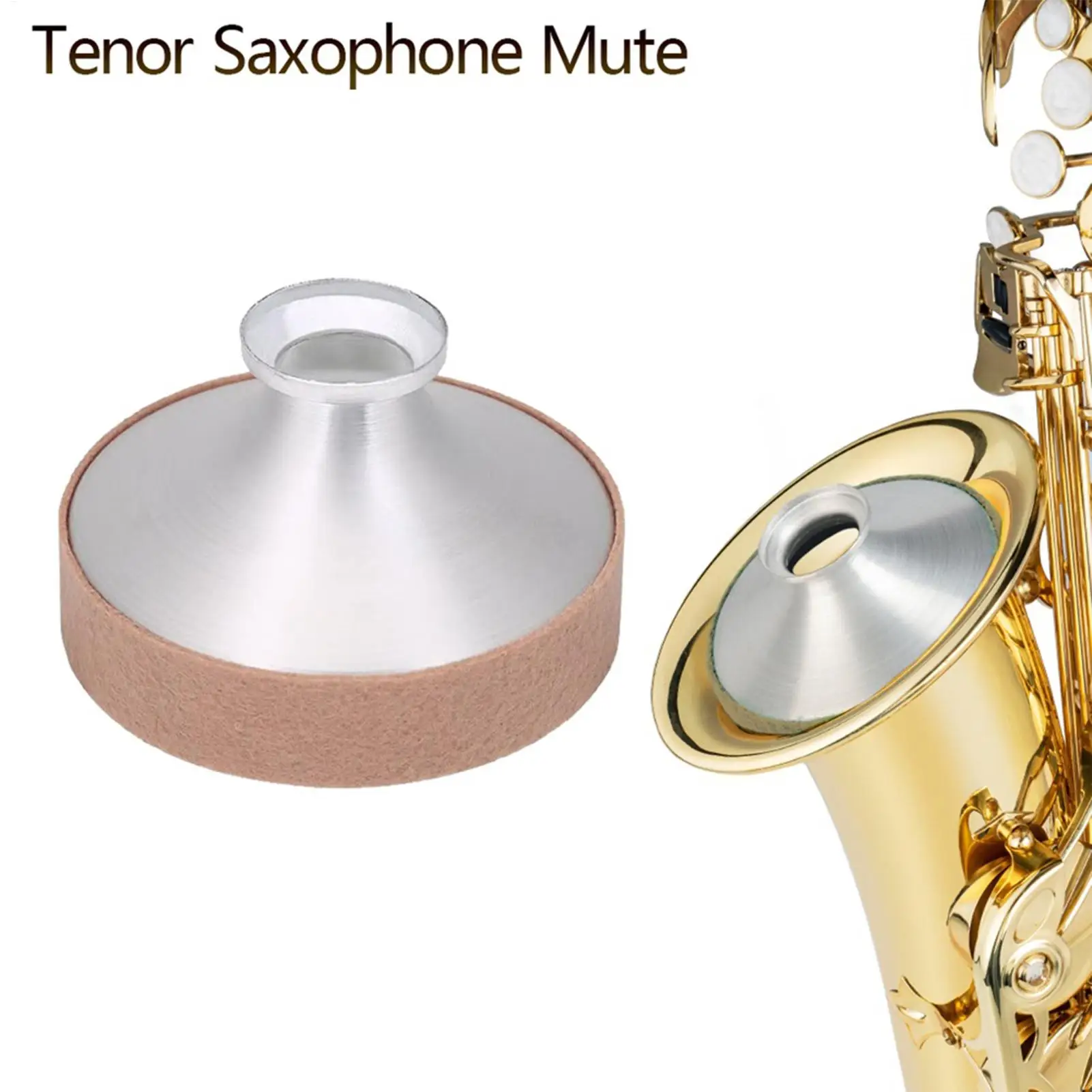 Saxophone Mute Noise-Reducing Rustproof Lightweight Quick Setup Tenor Saxophone Mute Sound Dampener For Music Studio Classroom