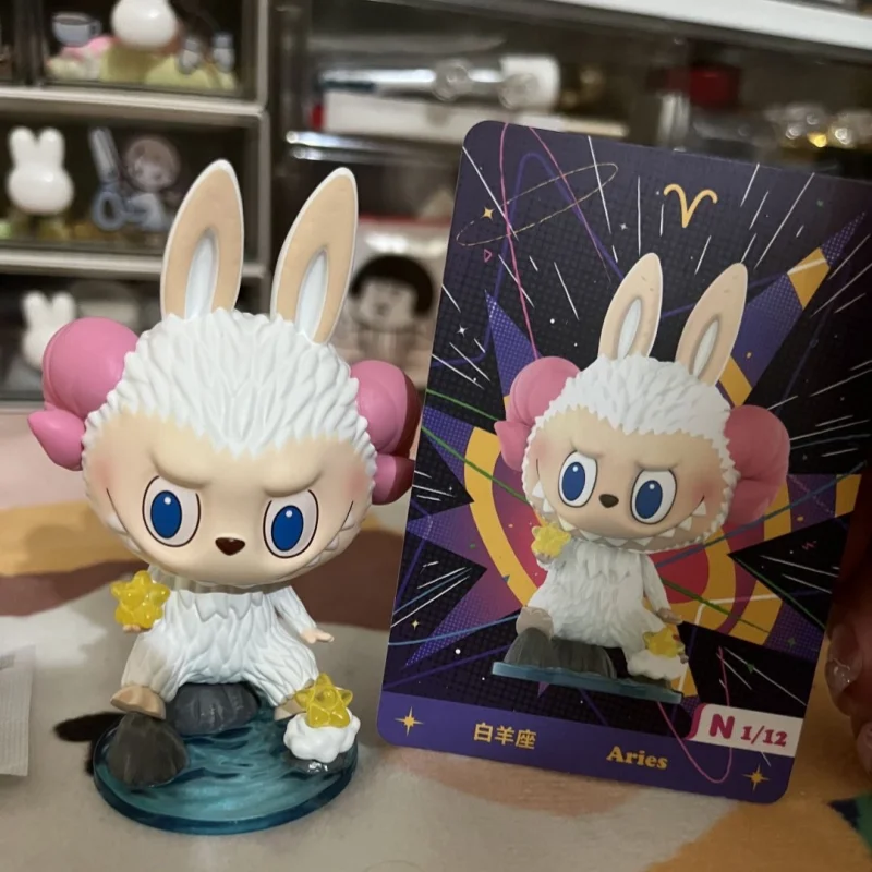 Auf Lager echtes Labubu THE MONSTERS Konstellationsfigur Blindbox 12-Konstellationsspielzeug süßes Desktop-Ornament-Geschenk