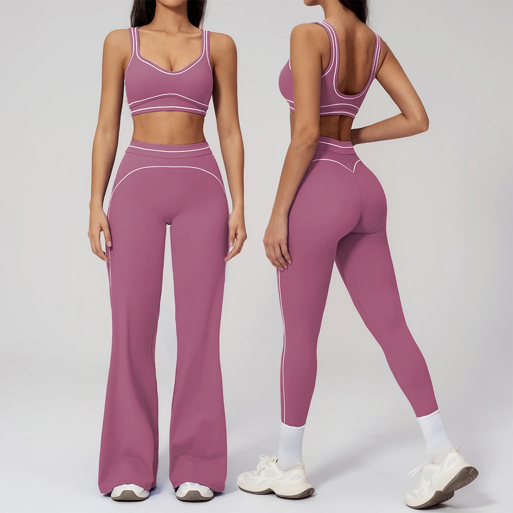 Fitness Suit 2PCS Yoga Set Women's Tracksuit Sports Outfits Gym Running Push Up Sportswear Legging Athletic Wear Workout Clothes