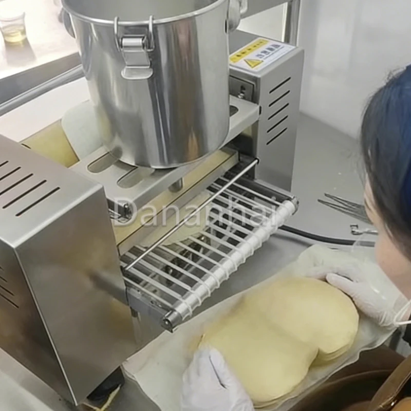 

Коммерческая электрическая машина для приготовления тысячеслойных блинчиков и тонких кукурузных лепешек, настраиваемый размер, для использования на кухне