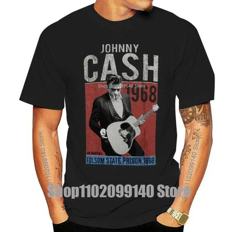 Summer Funny man Vintage print tshirs Cash T Shirt For Men Women Johnny Classic Legend Money Music Man Black And White teeshirt