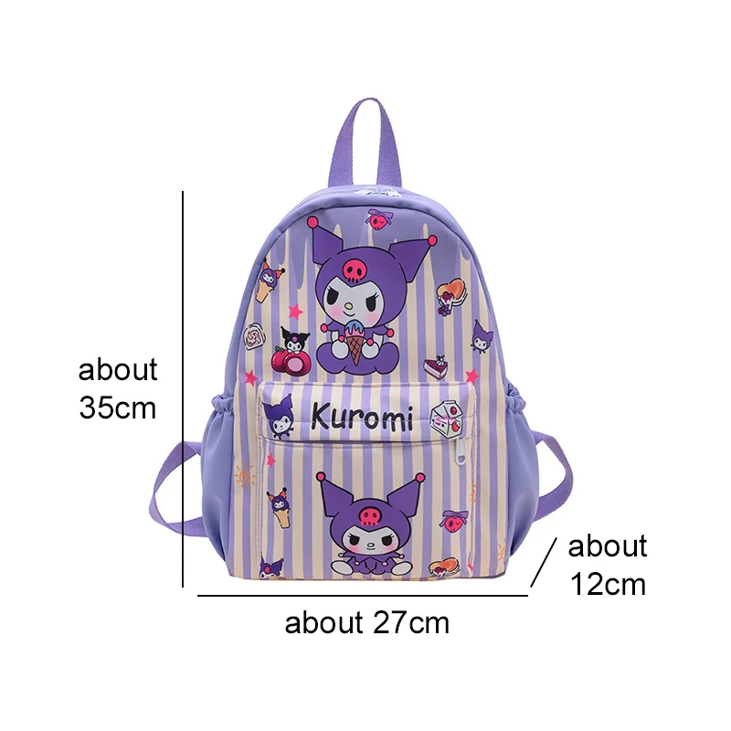 Cartoon Sanrio Shoulder Cute Backpack Hello Kitty Kulomi Melody Cinnamoroll Anime Peripherals School Bag Birthday Christmas Gift