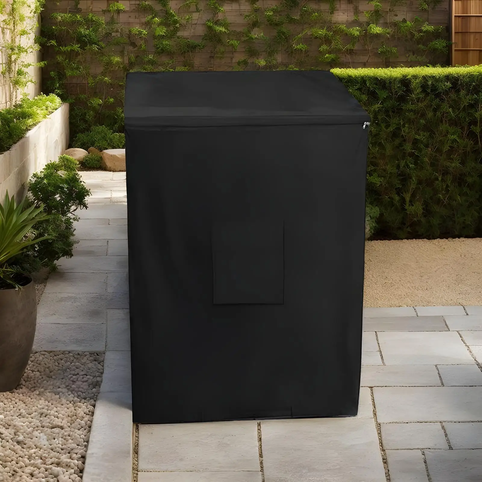 Outdoor Freezer Cover Chest Freezer Dust Protector Waterproof Oxford Fabric Wrap with Double Top Opening for Balcony Garden