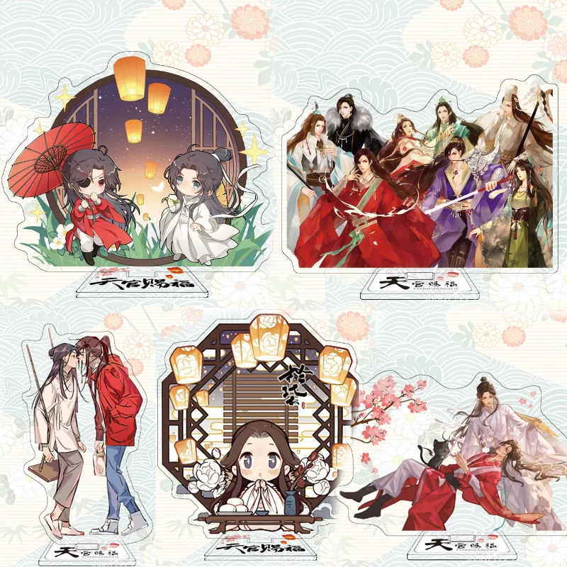 Anime Tian Guan Ci Fu Group Acrylic Stand Model Plate Figures Xie Lian Hua Cheng Standee for Desk Room Decor Fans Collect Gifts