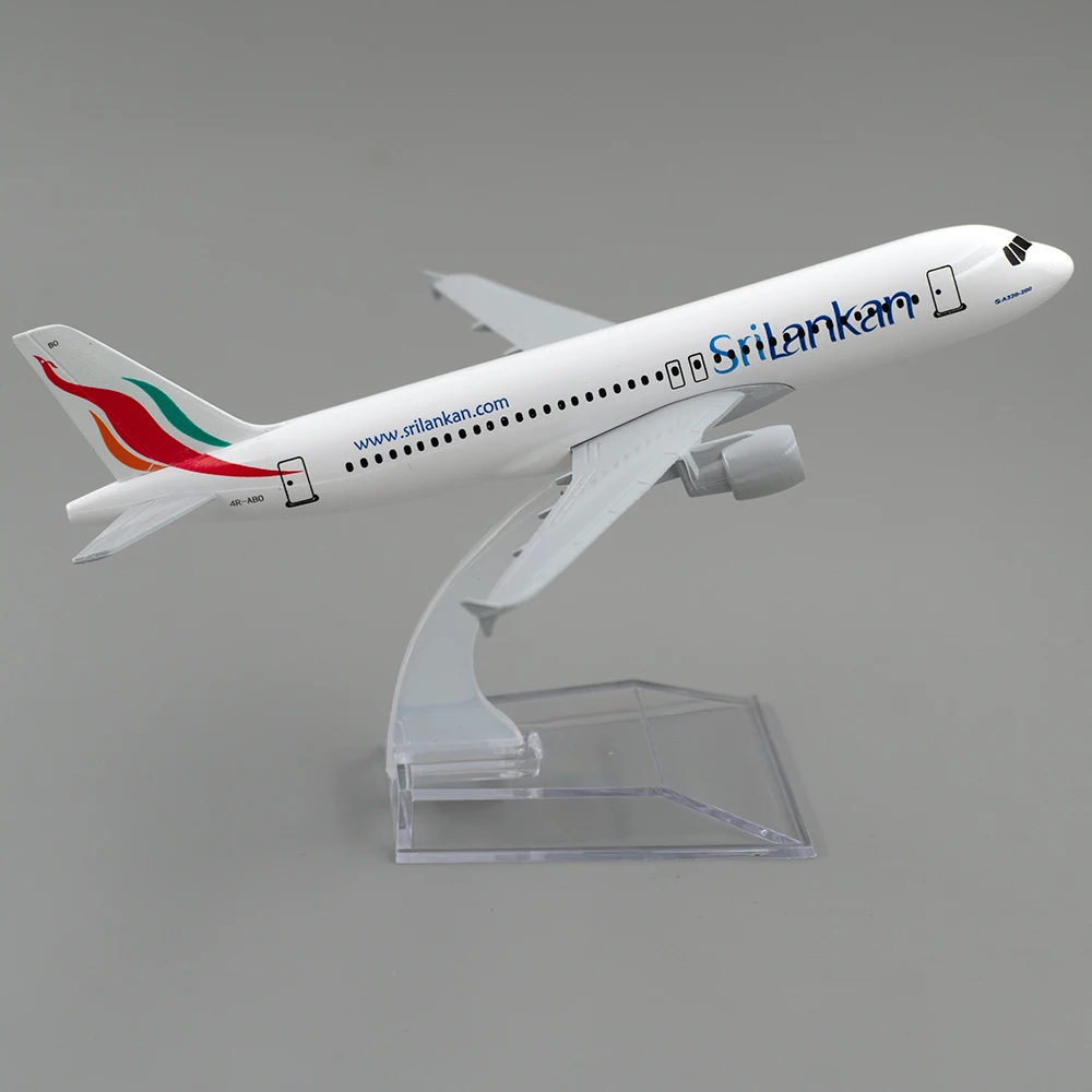 1/400 Scale Aircraft Sri Lankan Airlines Airbus A320 SriLankan 16cm Alloy Plane Model Toys Children Kids Gift for Collection