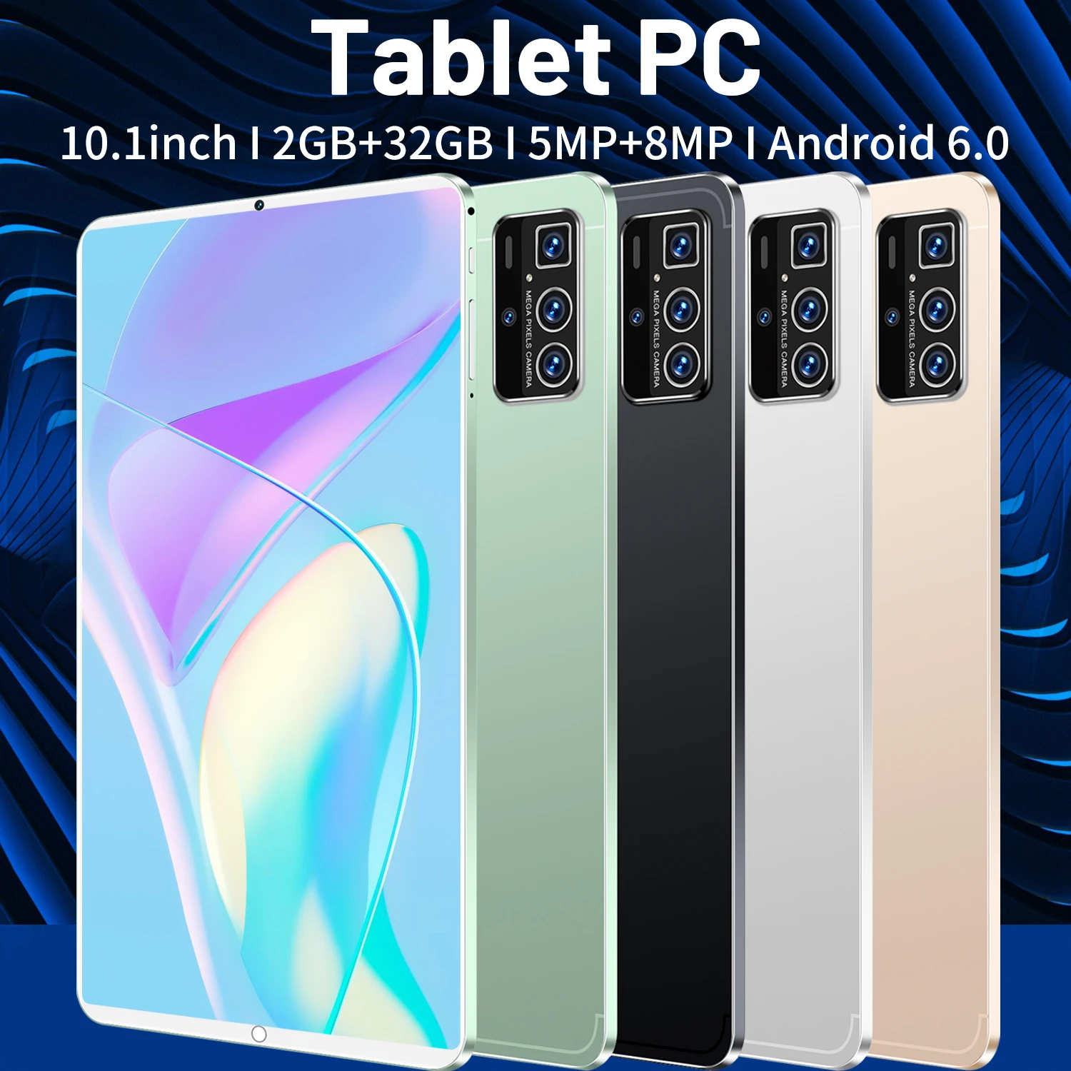 2023 Tablette PC Global 10.1 Cal 2GB RAM 32 ROM Pad Pro tablety Firmware Tablet Android 6 Google Play Dual Sim 3500mAh WiFi