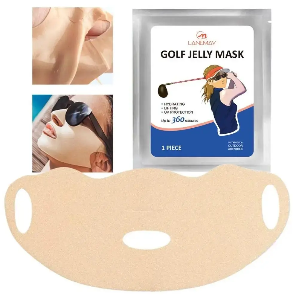 1Pcs Sun UV Protection Golf Jelly Facial Masque Cold Compress Cooling Skincare Facial Mask Blocking Hydrogel Gel Summer Outdoor