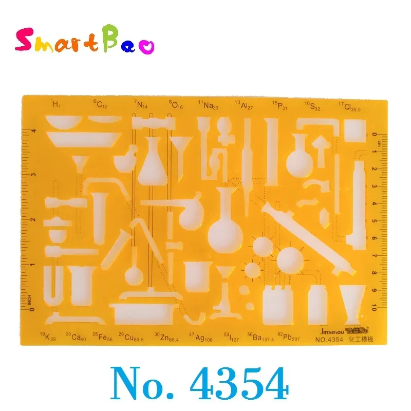 

Chemical Drawing Template with Test Tube, Flask, Funnel, No.4354