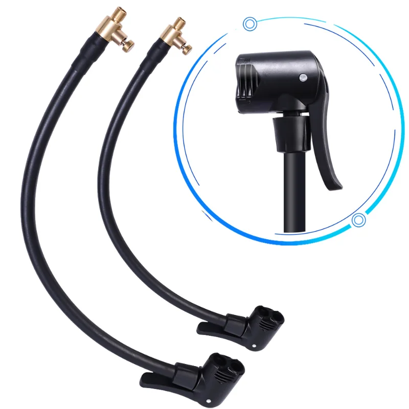 2in1 Car Tire Inflator Hose Inflatable Air Pump Extension Tube Adapter Twist Tyre Connection Deflate Air Chuck for Bike Motor