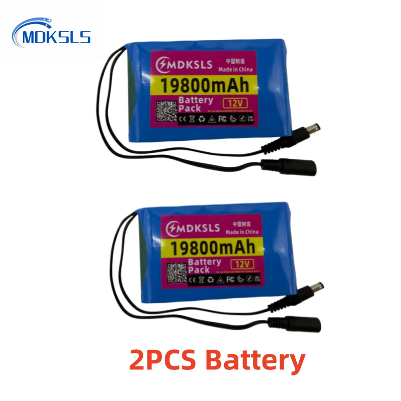 12V 3S2P 19800mAh Portable Battery Rechargeable Lithium Ion Battery Pack Capacity DC 12V 19800mAh CCTV Cam Monitor