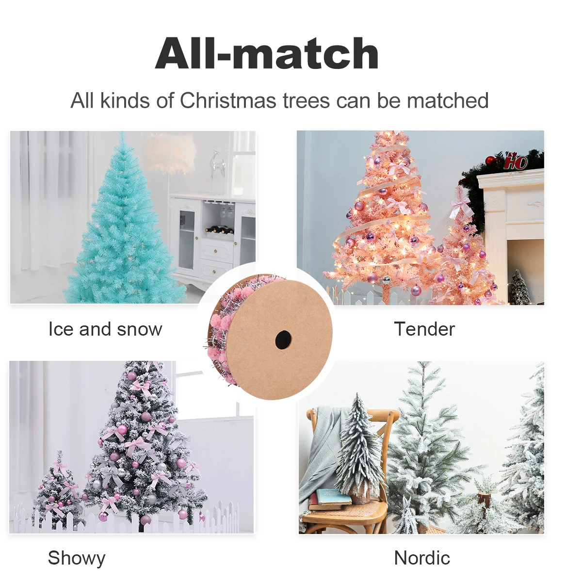 

Glitter Rolls Christmas Tree Decor For Gift Wrapping Craft Projects Party Decoration Pom Poms Balls Ribbon Diy Hair