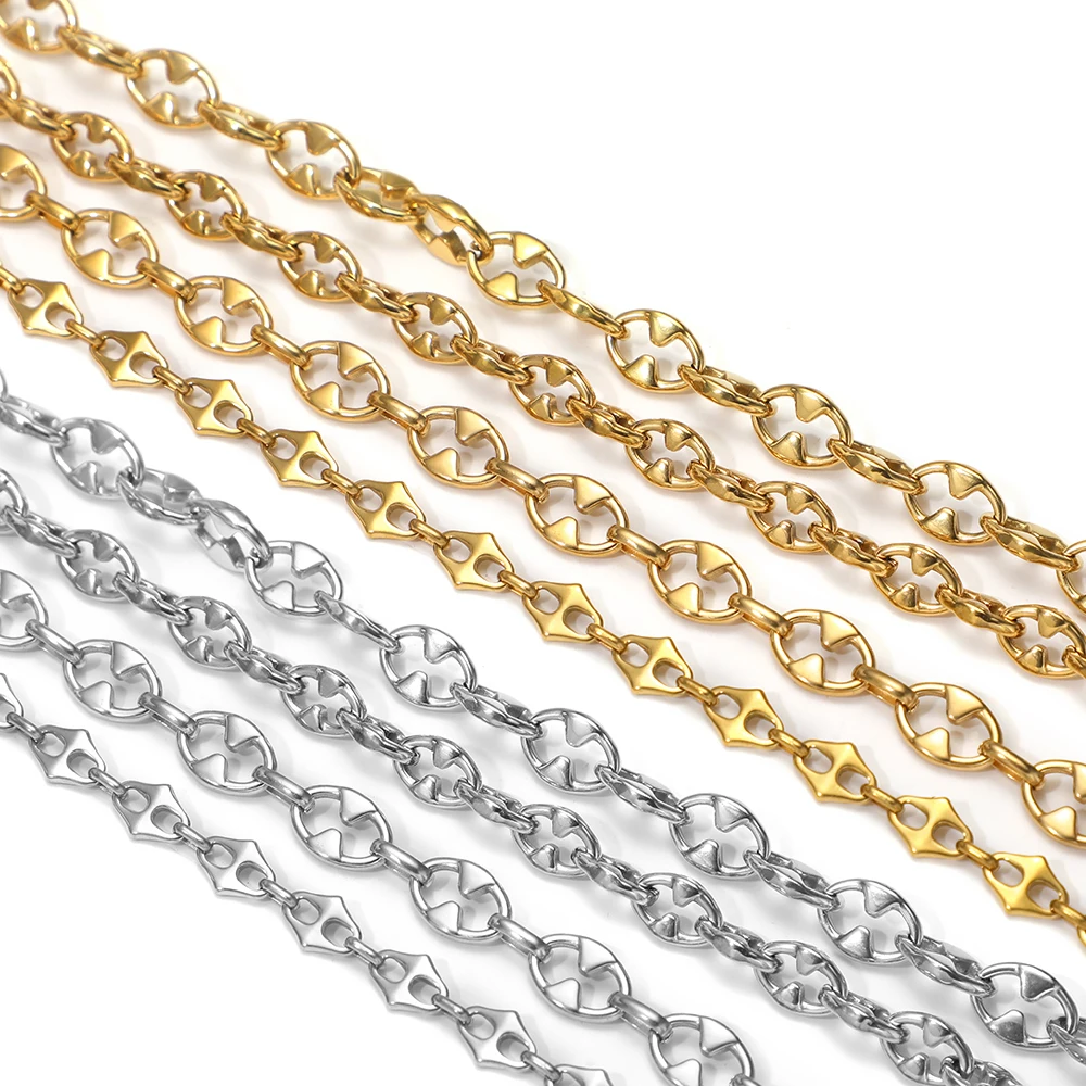 

1 Meter Stainless Steel Nose Chains Large Handmade Chains for DIY Men Punk Jewelry Making Collarbone Necklace Bracelet Findings