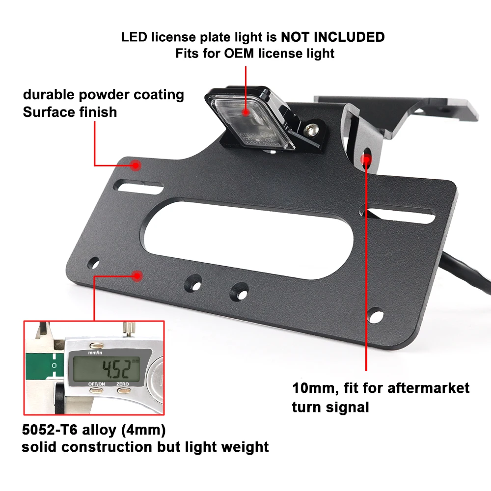 For Honda CRF300L/RALLY CRF300RX CRF300RL 2021-2025 Motorcycle Rear Tail Tidy Fender Eliminator Kit License Plate Holder Bracket