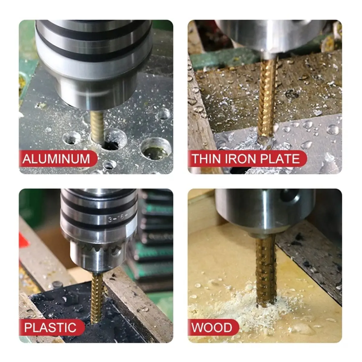 Best of 2026 12Pcs HSS Step Drill Bits Set for Woodworking, Metal Core Drilling 4-12mm, 4-20mm, 4-32mm, 3mm, 6mm, 8mm