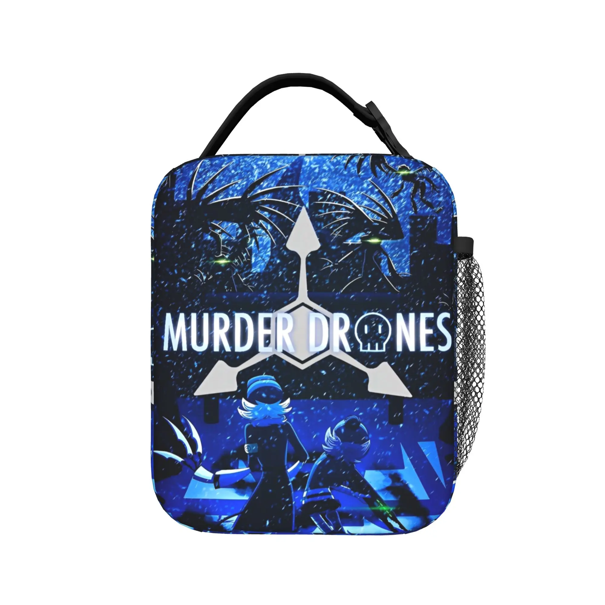 Murder Drones  Insulated Lunch Bag Leakproof Black Comedy Science Fiction Lunch Container Cooler Bag Tote Lunch Box Work  Travel