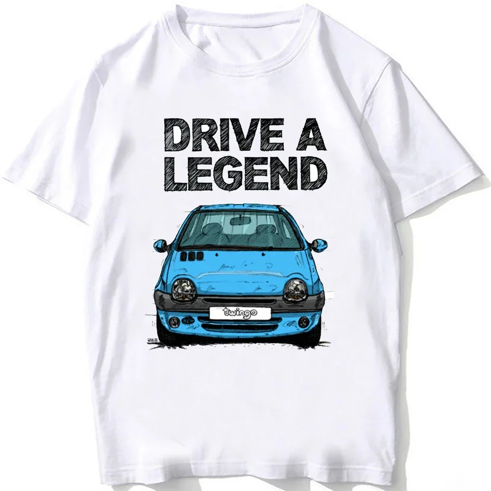 

New Summer Men Short Sleeve Drive A Legend Twingo Late Halogen Model Sport Car T-ShirtBoy White Tees Mans Casual Tops