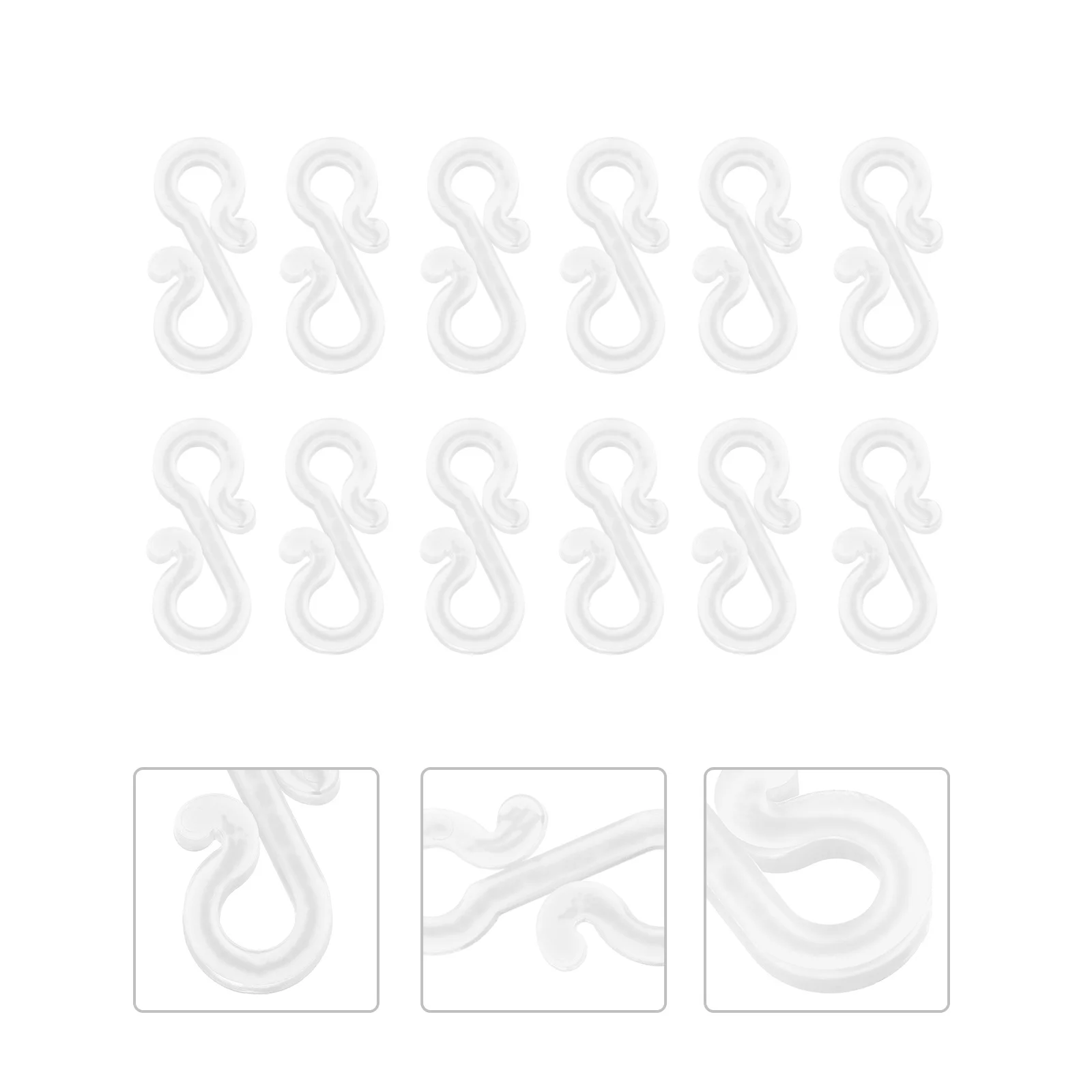 48 قطعة S خطاف مشبك مزراب السنانير لعيد الميلاد أضواء الزخرفية سهلة التركيب الموسمية في الهواء الطلق سلسلة أضواء الجنية ضوء هوك #2