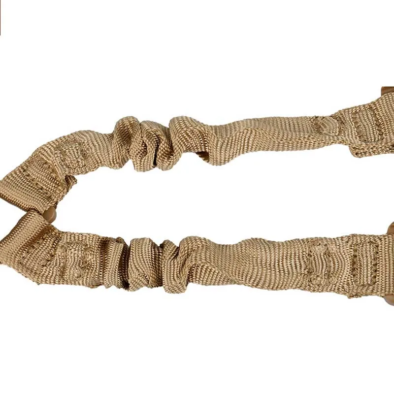 Tactical Rifle Sling Single Point Nylon Adjustable Gun Shoulder Straps with Metal Hooks for Men Outdoors Combat Hunting Shooting