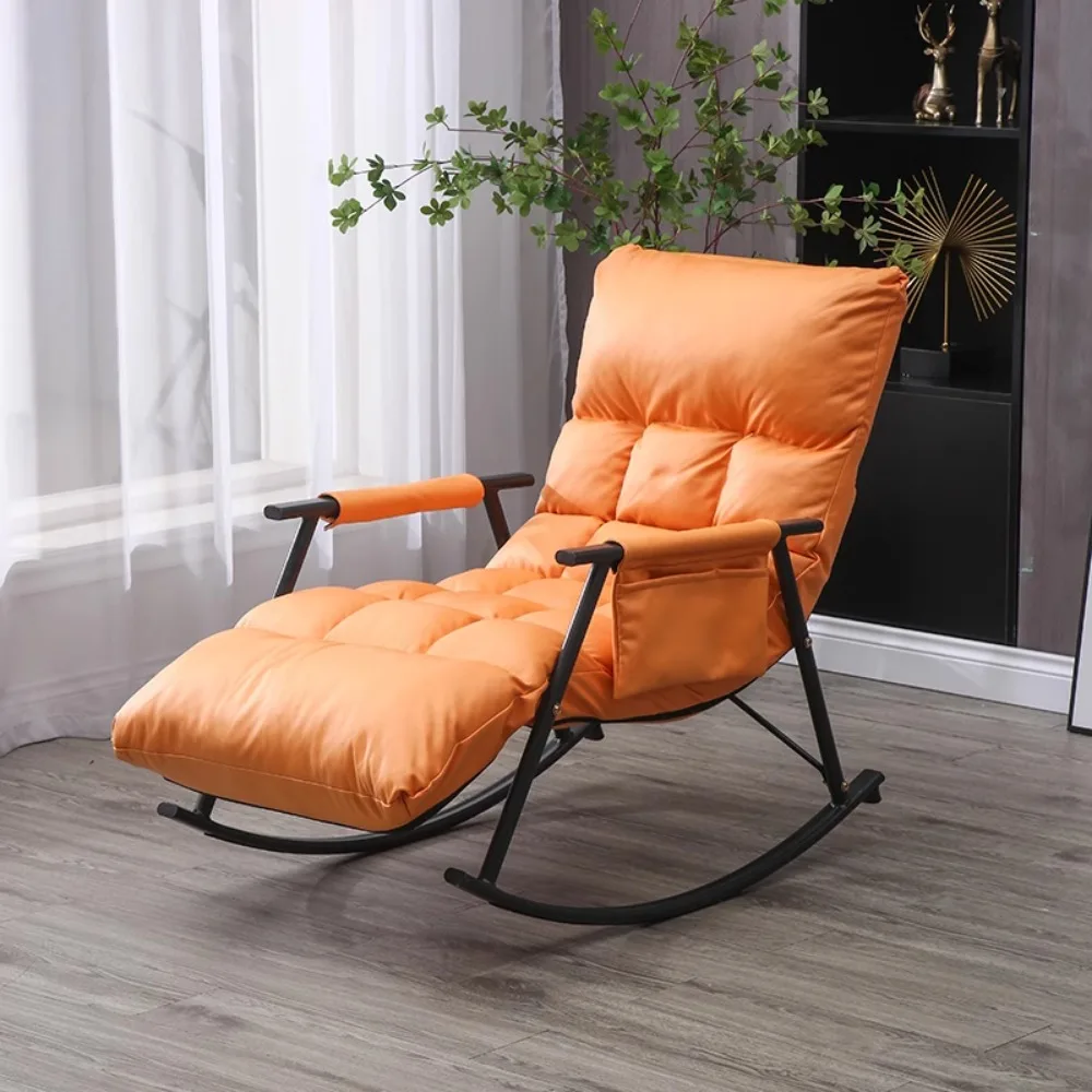 Living Room Chairs Lazy Sofa Rocking Lounge Chair Modern Balcony Bedroom Relaxing Rocking Reading Leisure Lounge Armchair Chair