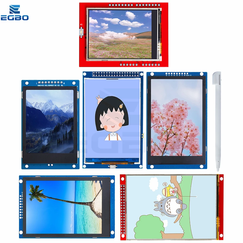 TFT 풀 컬러 스크린 LCD 모듈, 아두이노용 SPI, TFT 디스플레이, ILI9341 드라이버 인터페이스, 1.44 인치, 1.69 인치, 1.8 인치, 2.4 인치, 2.8 인치, 3.5 인치