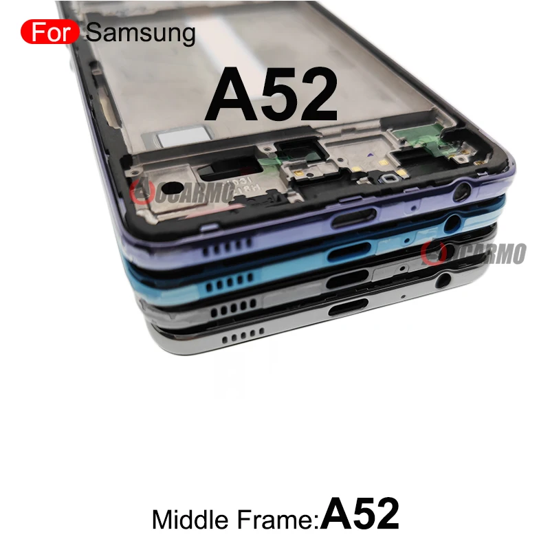 Middle Frame +Side Keys Replacement Repair Parts For Samsung Galaxy A52