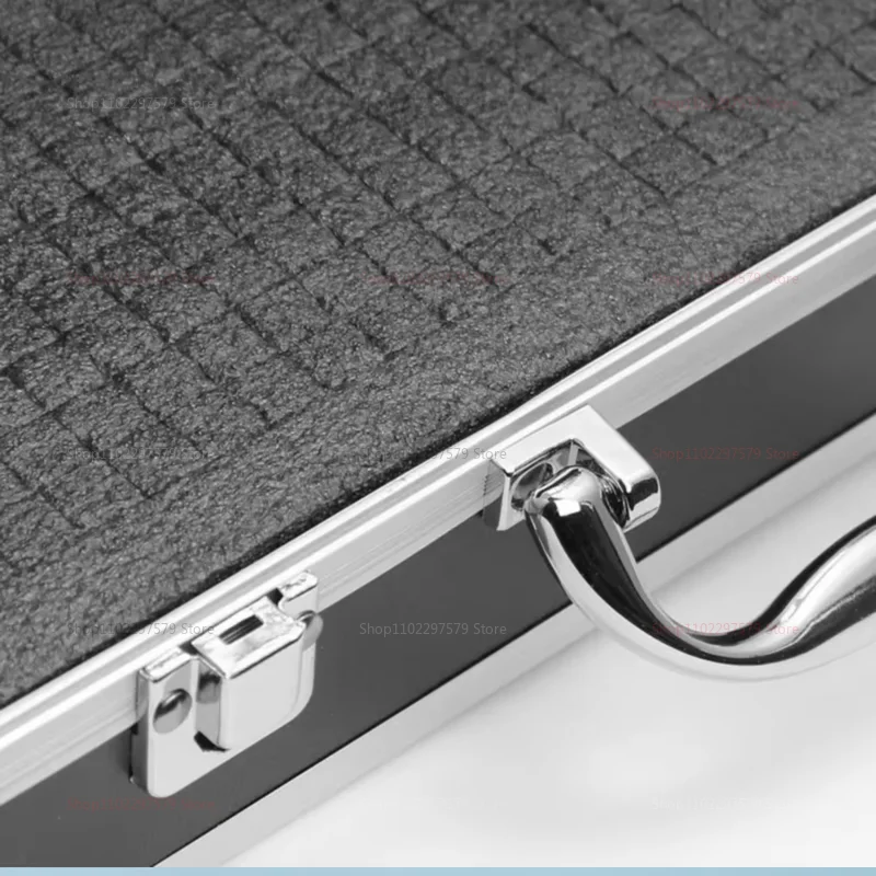 صندوق أدوات محمول من الألومنيوم مع بطانة إسفنجية وحقيبة تخزين محمولة مقاومة للصدمات للأدوات مقاس 30 × 17 × 8 سم