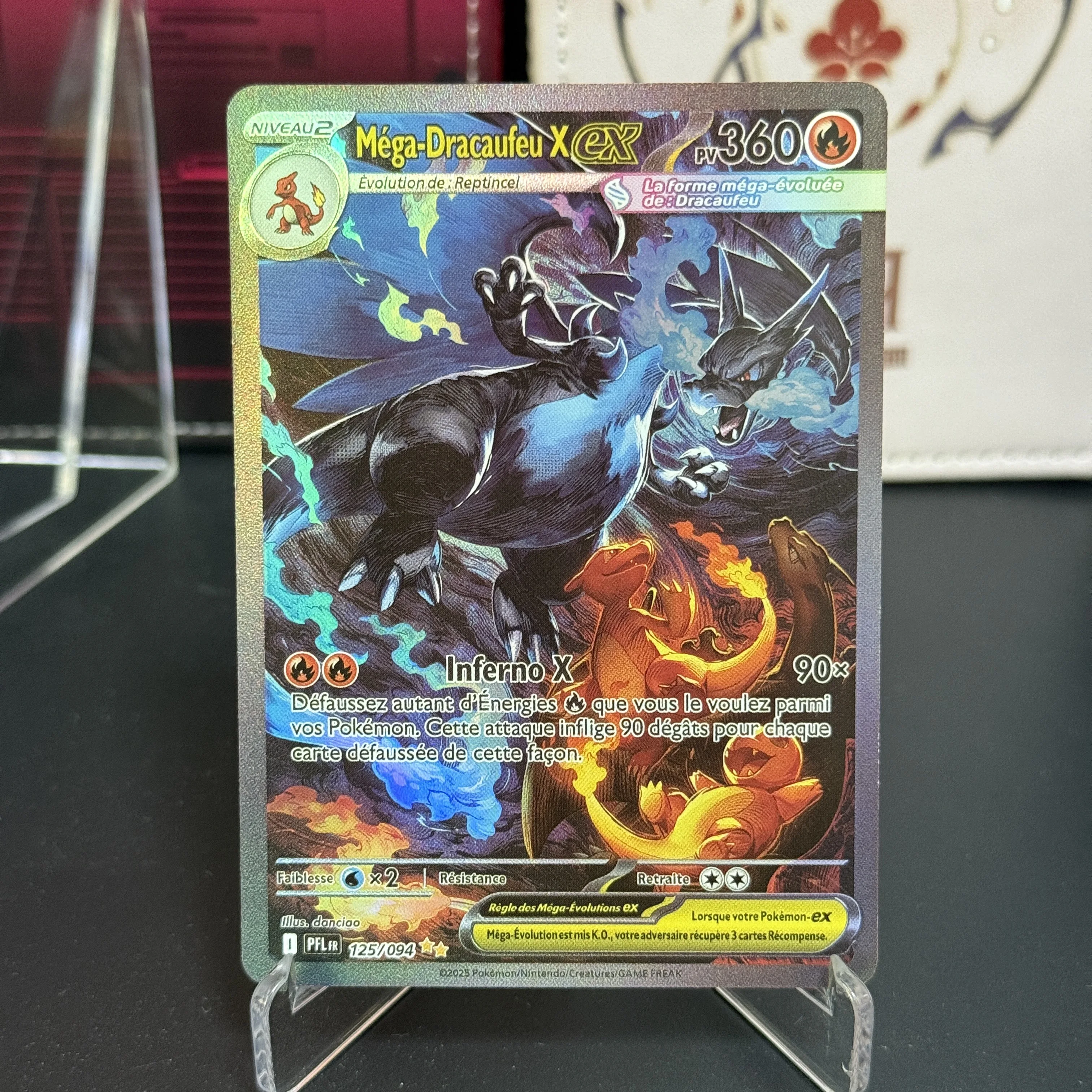 TCG Französisch MEGA Dracaufeu X ex Sar Sammelkarte Phantasmal Flames M2 125/94 # 125 Folienkarten DIY-Proxy
