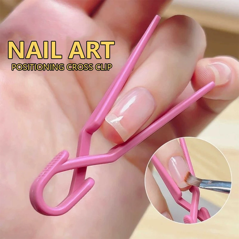 10Pcs Anti-Spill Nail Polish Protector Clips Nail Art Coloring Positioning Cross Clips Nail Polish Spill Proof Protector Tools