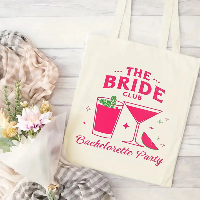 1printed withThe Bride Club Letter canvas bag，Suitable for libraries and schools、Work、Daily commuting use