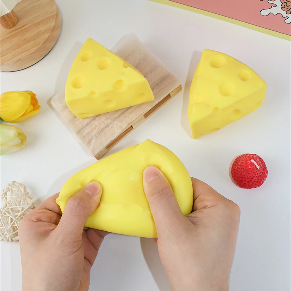 Cheese Xiaolongbao Squishy Toys Mochi Squeeze Toys Kawaii Simulation Food Stress Relief Toy For Kids Boys Girls Birthday Gifts